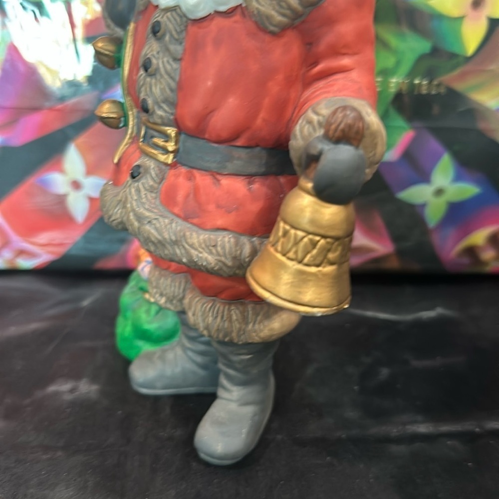 Traditions Santa figurine with bell and toys​ NWT​​ - Picture 7 of 8